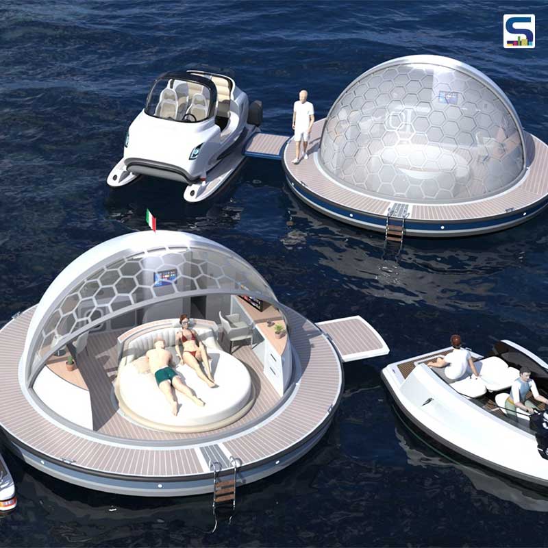Italian Designer Creates Solar-Powered Floating Pods That Are Equipped With GPS capabilities