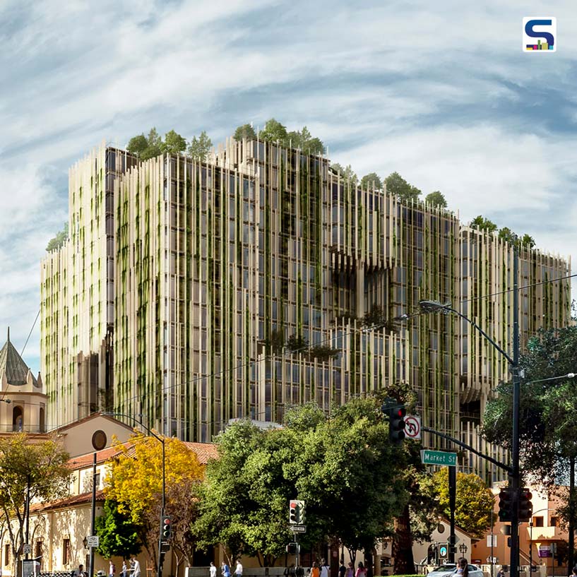 Kengo Kuma & Associates Design A Plant-Covered Building in Silicon Valley | California