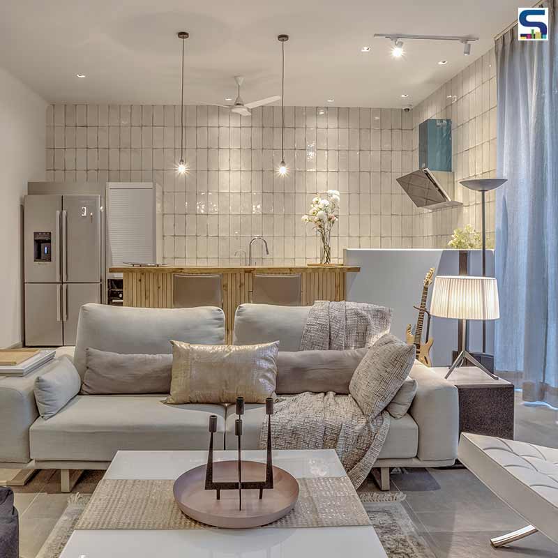 A Serene White Bachelor Abode in Gurgaon Fashioned In Distressed Earthy Finishes | Design Virtuoso