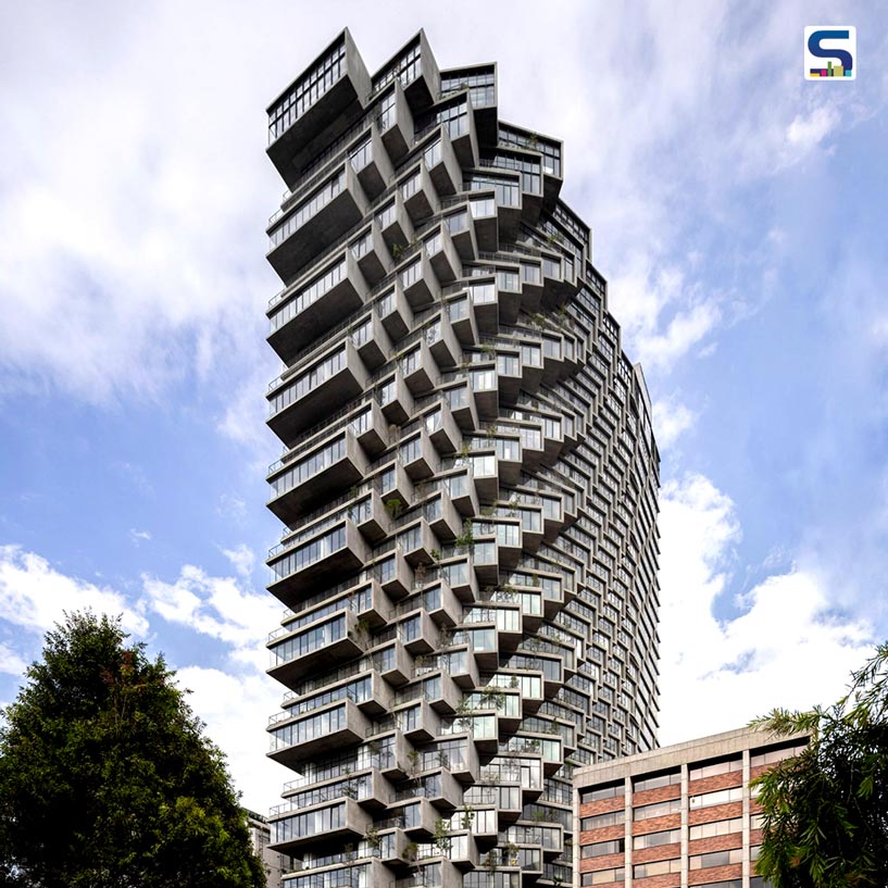 BIGs First Completed Residential Tower in South America Features A Facade of Concrete Boxes, Tallest in Quito