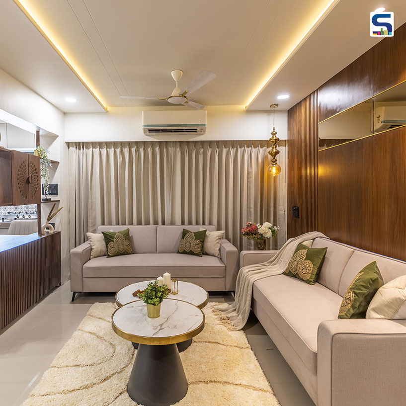 Interesting Wood Screens Define The Elegant Interiors of This Gujarat Home | Meraki Designs