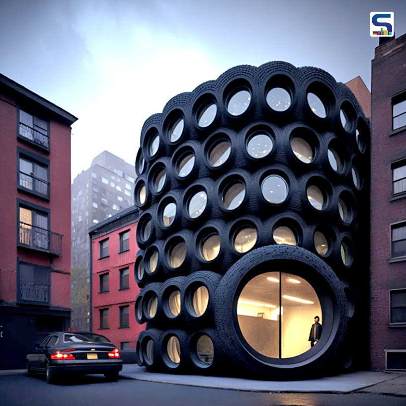 From Waste to Wonder: Discarded Tires Used To Create Bold and Beautiful Facades | Artificial Intelligence