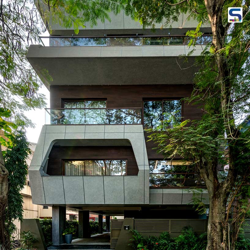 A Series of Facets on Facade and Artful Interiors Characterise This Four-Storeyed Kolkata Home | Kham Consultants | Facet House