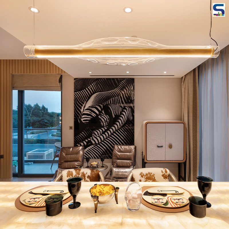 Tranquil Solstice is a fancy two-bedroom home in busy Dubai. Its like a work of art made by a smart designer named Mr. Vipul Soni from Soni Vipul Designs.