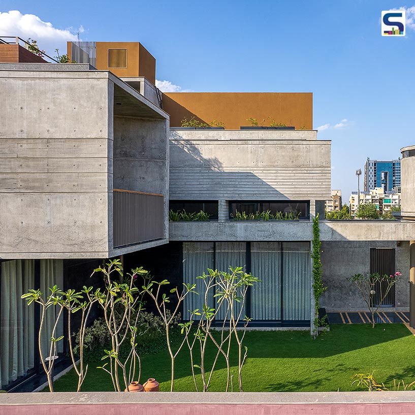 The Ascending House in Ahmedabad designed by Rushi Shah Architects is built like a set of steps, with different levels that fulfill specific needs. It ensures there are open spaces on each floor. indra kaun the