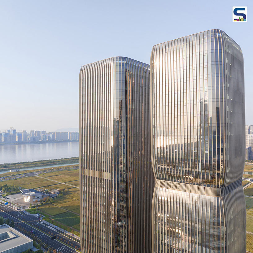 Lotus-Inspired Skyscrapers with Aluminum and Glass Facades in China | Aedas