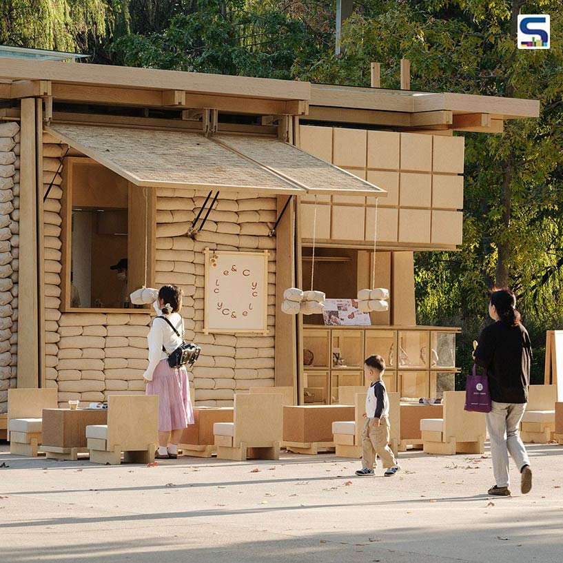 FOG Architecture Designs Mobile Bakery with Grain Sack Walls in China