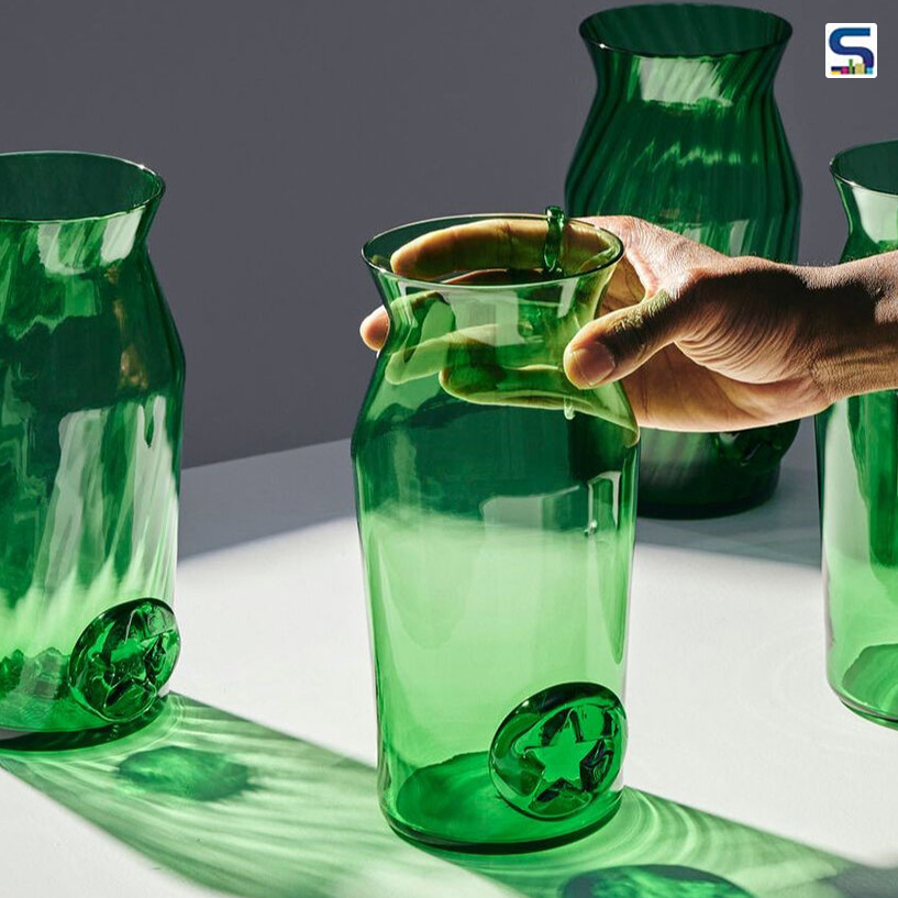 Recycled Glassware and Lampshades from Upcycled Bottles | Heineken