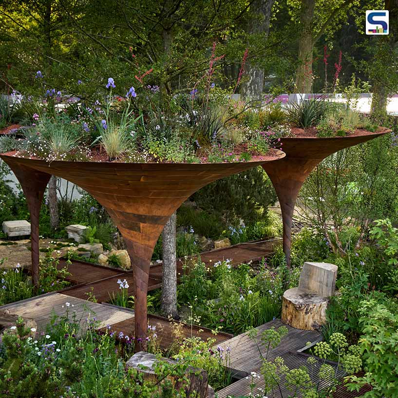 Innovative Steel Pavilion for Rainwater Collection at Chelsea Flower Show | London