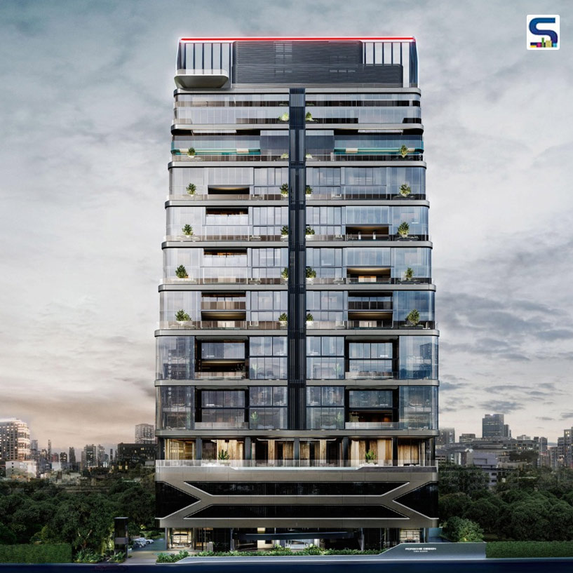 Porsche Unveils Third High-Rise, Featuring Luxury Apartments with Spiral Ramp, Automated Doors, and "X-Frame" Base | Porsche Design Tower Bangkok