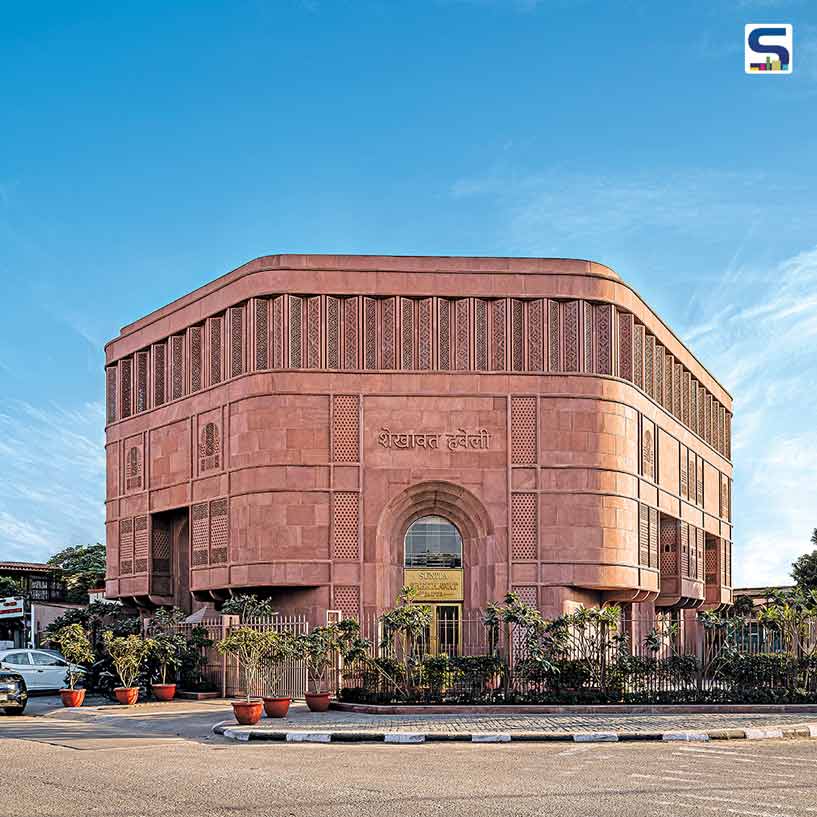 Jodhpur Red Sandstone-Clad Façade | Studio Lotus