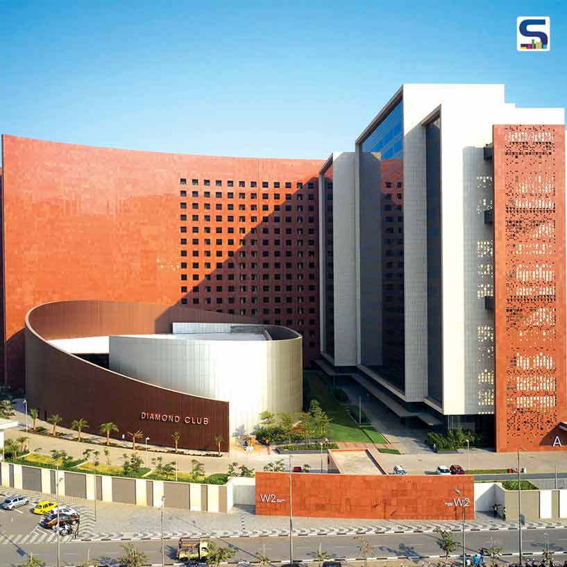 Lakha Red Granite and Gwalior White Sandstone in the World’s Largest Office Building | Morphogenesis